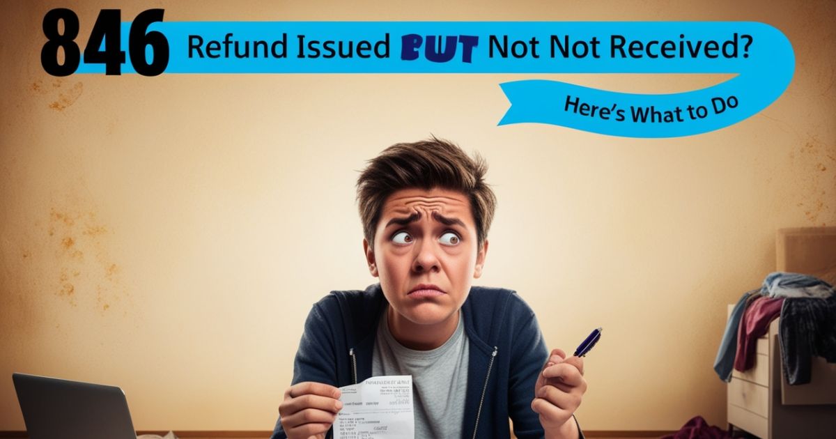 846 Refund Issued but Not Received? Here’s What to Do