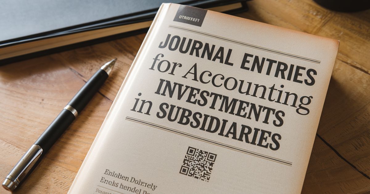 Journal Entries for Accounting Investments in Subsidiaries
