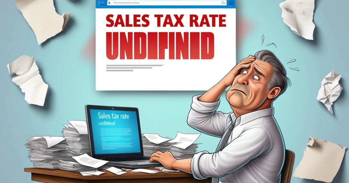Why Am I Seeing “Sales Tax Rate Undefined” Errors?