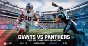 New York Giants vs Carolina Panthers Match Player Stats: Power-Packed Breakdown